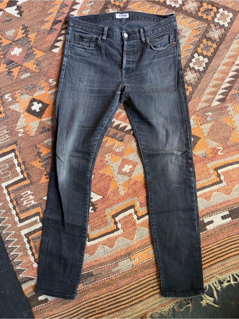 Buck Mason Slim Black Washed Jeans